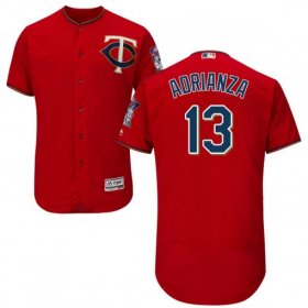 Wholesale Cheap Twins #13 Ehire Adrianza Red Flexbase Authentic Collection Stitched MLB Jersey