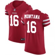 Wholesale Cheap Nike 49ers #16 Joe Montana Red Team Color Men's Stitched NFL Vapor Untouchable Elite Jersey