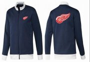 Wholesale Cheap NHL Detroit Red Wings Zip Jackets Dark Blue