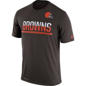 Wholesale Cheap Men\'s Cleveland Browns Nike Practice Legend Performance T-Shirt Brown