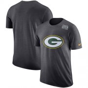 Wholesale Cheap NFL Men's Green Bay Packers Nike Anthracite Crucial Catch Tri-Blend Performance T-Shirt