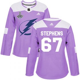 Cheap Adidas Lightning #67 Mitchell Stephens Purple Authentic Fights Cancer Women\'s 2020 Stanley Cup Champions Stitched NHL Jersey