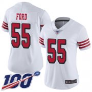 Wholesale Cheap Nike 49ers #55 Dee Ford White Rush Women's Stitched NFL Limited 100th Season Jersey