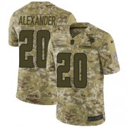 Wholesale Cheap Nike Vikings #20 Mackensie Alexander Camo Men's Stitched NFL Limited 2018 Salute To Service Jersey