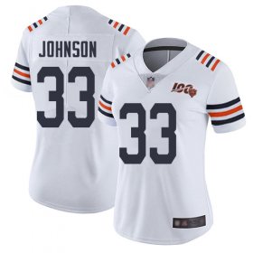 Wholesale Cheap Nike Bears #33 Jaylon Johnson White Alternate Women\'s Stitched NFL Vapor Untouchable Limited 100th Season Jersey