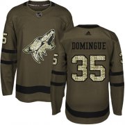 Wholesale Cheap Adidas Coyotes #35 Louis Domingue Green Salute to Service Stitched Youth NHL Jersey