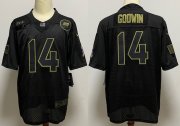 Wholesale Cheap Men's Tampa Bay Buccaneers #14 Chris Godwin Black 2020 Salute To Service Stitched NFL Nike Limited Jersey