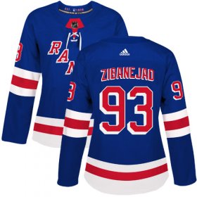 Wholesale Cheap Adidas Rangers #93 Mika Zibanejad Royal Blue Home Authentic Women\'s Stitched NHL Jersey