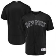 Wholesale Cheap New York Yankees Blank Majestic 2019 Players' Weekend Flex Base Authentic Team Jersey Black