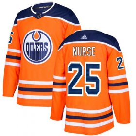 Wholesale Cheap Adidas Oilers #25 Darnell Nurse Orange Home Authentic Stitched NHL Jersey