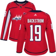 Wholesale Cheap Adidas Capitals #19 Nicklas Backstrom Red Home Authentic Women's Stitched NHL Jersey