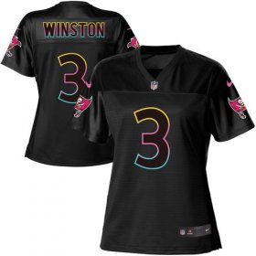 Wholesale Cheap Nike Buccaneers #3 Jameis Winston Black Women\'s NFL Fashion Game Jersey