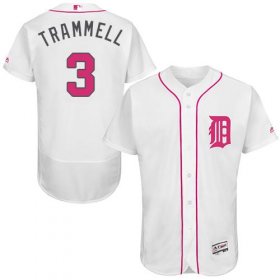 Wholesale Cheap Tigers #3 Alan Trammell White Flexbase Authentic Collection Mother\'s Day Stitched MLB Jersey