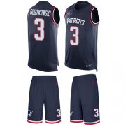 Wholesale Cheap Nike Patriots #3 Stephen Gostkowski Navy Blue Team Color Men's Stitched NFL Limited Tank Top Suit Jersey