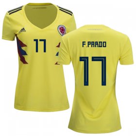 Wholesale Cheap Women\'s Colombia #17 F.Pardo Home Soccer Country Jersey