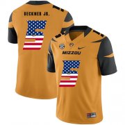 Wholesale Cheap Missouri Tigers 5 Terry Beckner Jr. Gold USA Flag Nike College Football Jersey