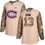 Wholesale Cheap Adidas Canadiens #13 Max Domi Camo Authentic 2017 Veterans Day Stitched Youth NHL Jersey