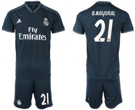 Wholesale Cheap Real Madrid #21 B.Mayoral Away Soccer Club Jersey