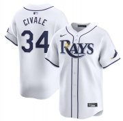 Cheap Men's Tampa Bay Rays #34 aron Civale White Home Limited Stitched Baseball Jersey