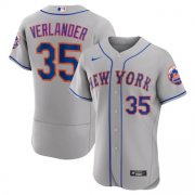 Wholesale Cheap Men's New York Mets #35 Justin Verlander Gray Flex Base Stitched Jersey