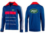 Wholesale Cheap NFL New York Jets Team Logo Jacket Blue_3