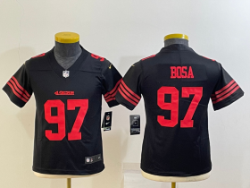 Wholesale Cheap Women\'s San Francisco 49ers #97 Nick Bosa 2022 Black Vapor Untouchable Stitched Limited Jersey