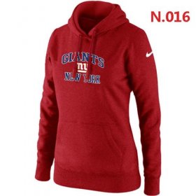 Wholesale Cheap Women\'s Nike New York Giants Heart & Soul Pullover Hoodie Red