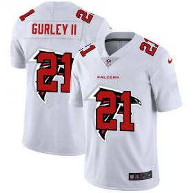 Wholesale Cheap Atlanta Falcons #21 Todd Gurley II White Men\'s Nike Team Logo Dual Overlap Limited NFL Jersey