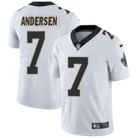 Wholesale Cheap Nike Saints #7 Morten Andersen White Men\'s Stitched NFL Vapor Untouchable Limited Jersey