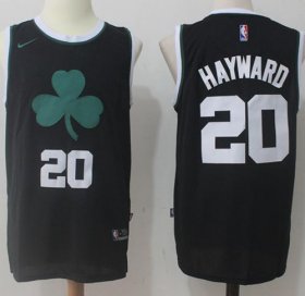 Wholesale Cheap Men\'s Boston Celtics #20 Gordon Hayward Black 2017-2018 Nike Swingman Stitched NBA Jersey