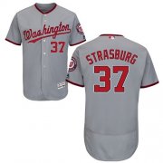 Wholesale Cheap Nationals #37 Stephen Strasburg Grey Flexbase Authentic Collection Stitched MLB Jersey