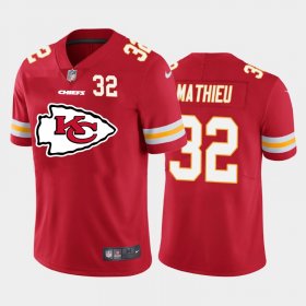 Wholesale Cheap Kansas City Chiefs #32 Tyrann Mathieu Red Men\'s Nike Big Team Logo Player Vapor Limited NFL Jersey