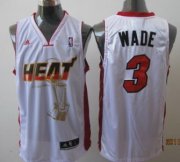 Wholesale Cheap Miami Heat #3 Dwyane Wade White The Finals Commemorative Jersey
