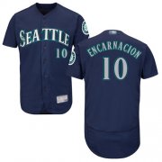 Wholesale Cheap Mariners #10 Edwin Encarnacion Navy Blue Flexbase Authentic Collection Stitched MLB Jersey