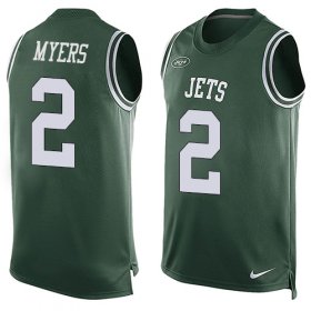 Wholesale Cheap Nike Jets #2 Jason Myers Green Team Color Men\'s Stitched NFL Limited Tank Top Jersey