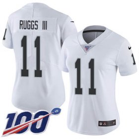 Wholesale Cheap Nike Raiders #11 Henry Ruggs III White Women\'s Stitched NFL 100th Season Vapor Untouchable Limited Jersey