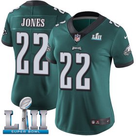 Wholesale Cheap Nike Eagles #22 Sidney Jones Midnight Green Team Color Super Bowl LII Women\'s Stitched NFL Vapor Untouchable Limited Jersey