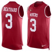 Wholesale Cheap Nike 49ers #3 C.J. Beathard Red Team Color Men's Stitched NFL Limited Tank Top Jersey
