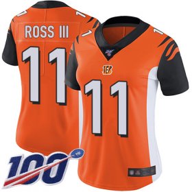 Wholesale Cheap Nike Bengals #11 John Ross III Orange Alternate Women\'s Stitched NFL 100th Season Vapor Limited Jersey