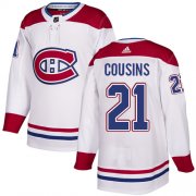Wholesale Cheap Adidas Canadiens #21 Nick Cousins White Road Authentic Stitched Youth NHL Jersey
