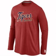 Wholesale Cheap Detroit Tigers Long Sleeve MLB T-Shirt Red