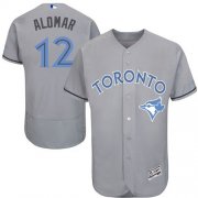 Wholesale Cheap Blue Jays #12 Roberto Alomar Grey Flexbase Authentic Collection Father's Day Stitched MLB Jersey