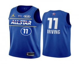 Wholesale Cheap Men\'s 2021 All-Star #11 Kyrie Irving Blue Eastern Conference Stitched NBA Jersey