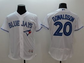 Wholesale Cheap Blue Jays #20 Josh Donaldson White Flexbase Authentic Collection Stitched MLB Jersey