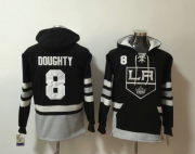 Wholesale Cheap Men's Los Angeles Kings #8 Drew Doughty NEW Black Pocket Stitched NHL Old Time Hockey Hoodie