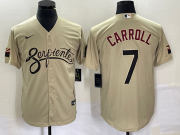 Wholesale Cheap Men's Arizona Diamondbacks #7 Corbin Carroll 2021 Gold City Connect Cool Base Stitched Jersey