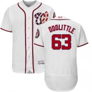 Wholesale Cheap Nationals #63 Sean Doolittle White Flexbase Authentic Collection Stitched MLB Jersey