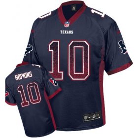 Wholesale Cheap Nike Texans #10 DeAndre Hopkins Navy Blue Team Color Men\'s Stitched NFL Elite Drift Fashion Jersey