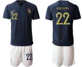 Wholesale Cheap France #22 Kurzawa Home Soccer Country Jersey