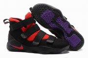 Wholesale Cheap Nike Lebron James Soldier 11 Shoes Black Red Purple